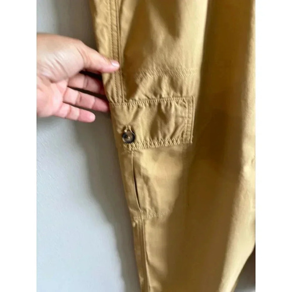 Avec Les Filles Womens Anthropologie Drawstring Cargo Baggy Pants Khaki Tan Sz L - Picture 7 of 15
